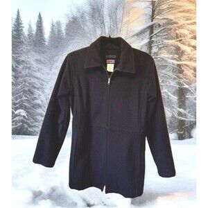Patagonia Coat Worn Wear® Womens 6 Black Metro Wool Blend Jacket 27420‎ Full Zip